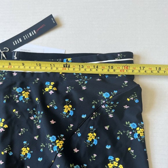 Adam Selman Biker Shorts Sz XL-XXL French cut Running Training Gym Floral Black - Picture 6 of 10